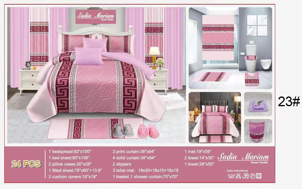 ✨ Ensemble Complet de Luxe 24 Pièces – Chambre & Salle de Bain ✨