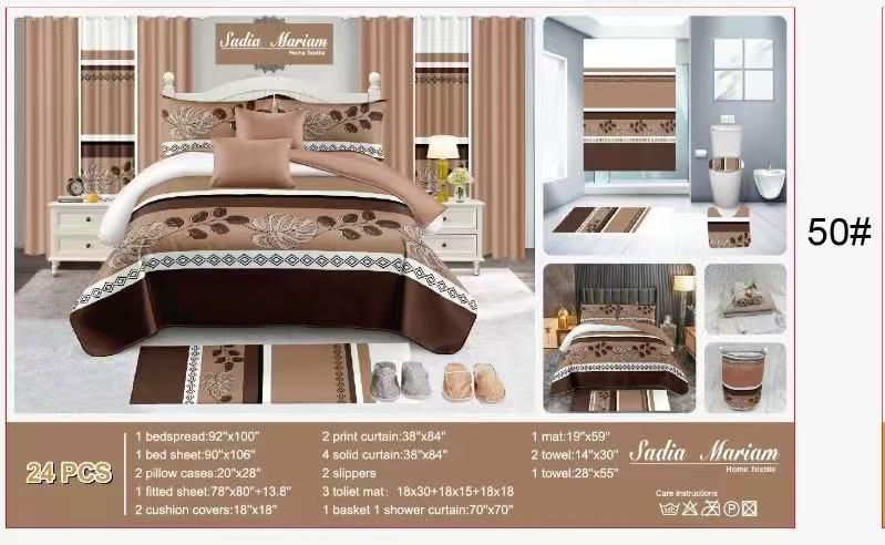 ✨ Ensemble Complet de Luxe 24 Pièces – Chambre & Salle de Bain ✨