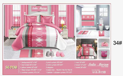 ✨ Ensemble Complet de Luxe 24 Pièces – Chambre &amp; Salle de Bain ✨