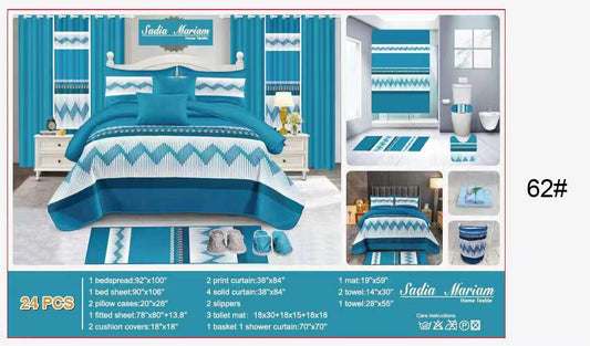 ✨ Ensemble Complet de Luxe 24 Pièces – Chambre &amp; Salle de Bain ✨